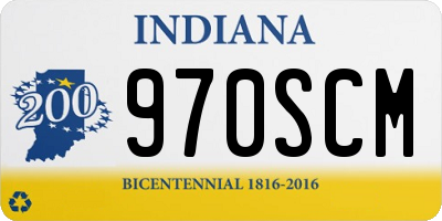IN license plate 970SCM