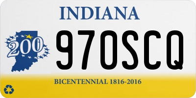 IN license plate 970SCQ
