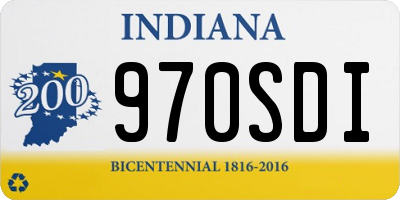 IN license plate 970SDI