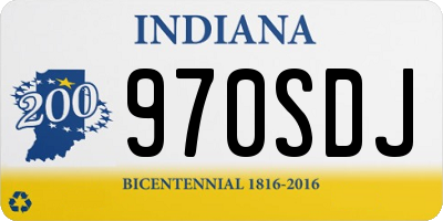 IN license plate 970SDJ