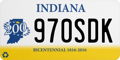 IN license plate 970SDK