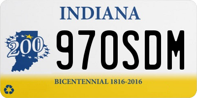 IN license plate 970SDM