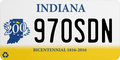 IN license plate 970SDN