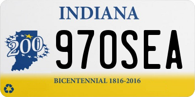 IN license plate 970SEA