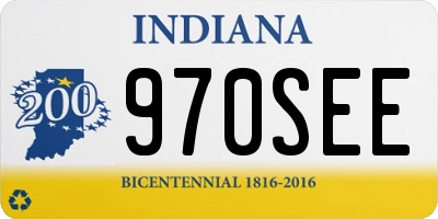 IN license plate 970SEE