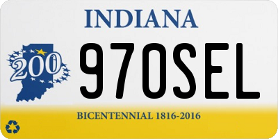 IN license plate 970SEL