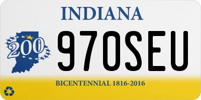 IN license plate 970SEU