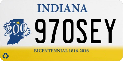 IN license plate 970SEY
