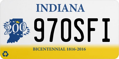 IN license plate 970SFI