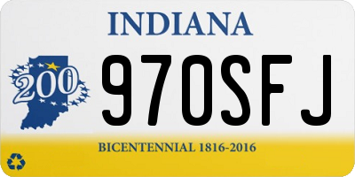 IN license plate 970SFJ