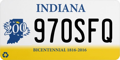 IN license plate 970SFQ