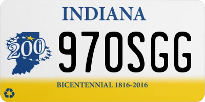 IN license plate 970SGG