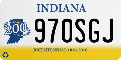 IN license plate 970SGJ