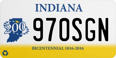 IN license plate 970SGN