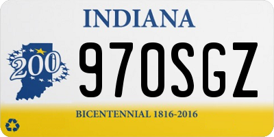 IN license plate 970SGZ