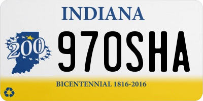 IN license plate 970SHA