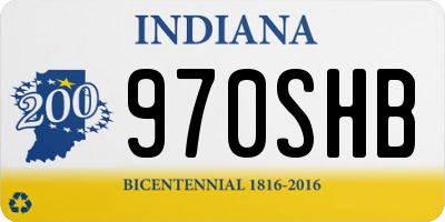 IN license plate 970SHB