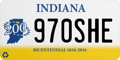 IN license plate 970SHE