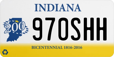 IN license plate 970SHH