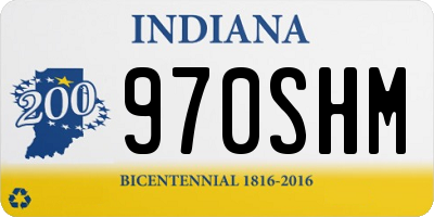 IN license plate 970SHM