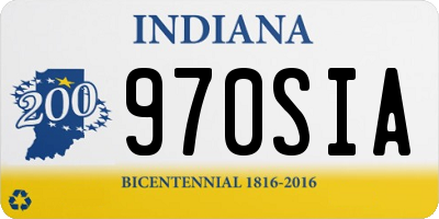IN license plate 970SIA