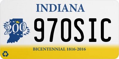 IN license plate 970SIC