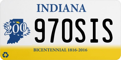 IN license plate 970SIS