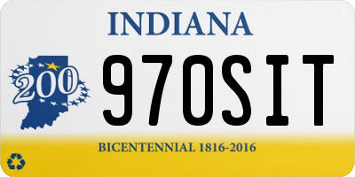 IN license plate 970SIT