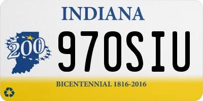 IN license plate 970SIU