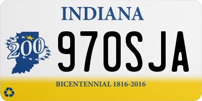 IN license plate 970SJA