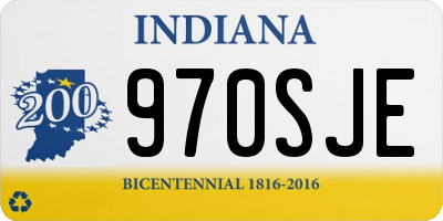 IN license plate 970SJE