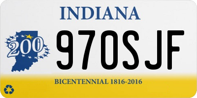 IN license plate 970SJF