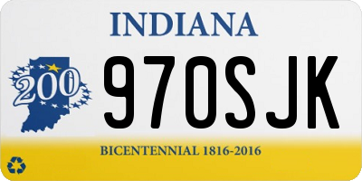 IN license plate 970SJK