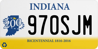 IN license plate 970SJM
