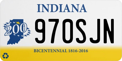 IN license plate 970SJN