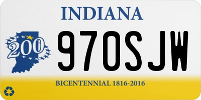 IN license plate 970SJW