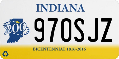 IN license plate 970SJZ