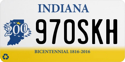 IN license plate 970SKH