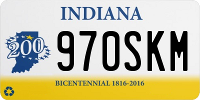 IN license plate 970SKM