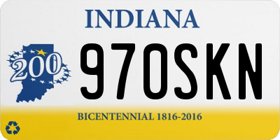 IN license plate 970SKN