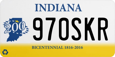 IN license plate 970SKR