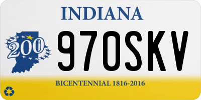 IN license plate 970SKV
