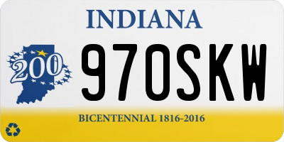 IN license plate 970SKW