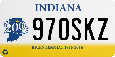 IN license plate 970SKZ