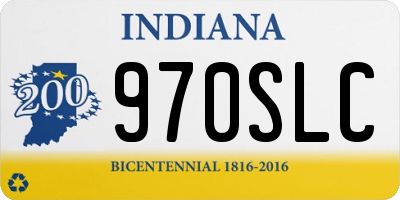 IN license plate 970SLC