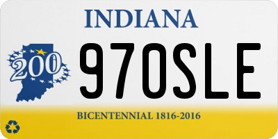 IN license plate 970SLE