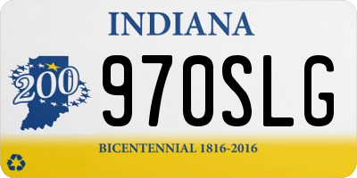 IN license plate 970SLG