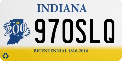 IN license plate 970SLQ
