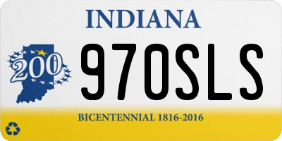 IN license plate 970SLS