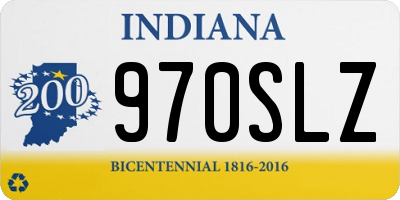 IN license plate 970SLZ